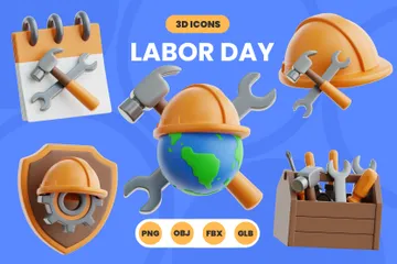 Labor Day 3D Icon Pack