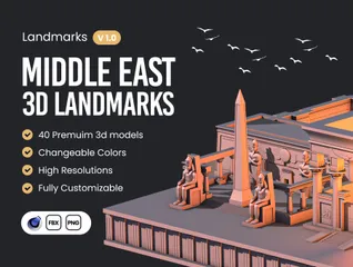 Moorgan 3D Arabic Landmarks (v1.0) 3D Icon Pack