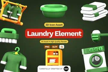 Laundry 3D Icon Pack