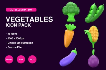 Légumes Pack 3D Icon