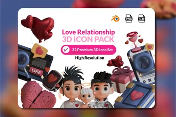 愛と関係 3D Iconパック