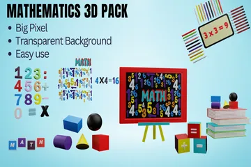 Mathematics 3D Icon Pack