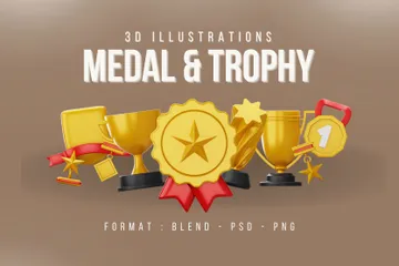 Médaille et trophée Pack 3D Icon