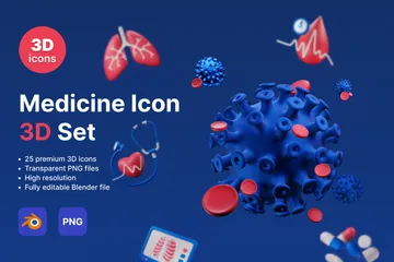 Medicamento Paquete de Icon 3D