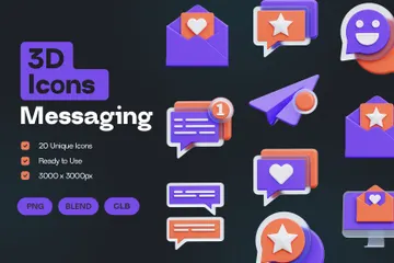 Messaging 3D Icon Pack