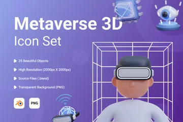 Métavers Pack 3D Icon