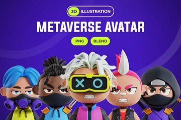 Metaverse Avatar 3D Icon Pack