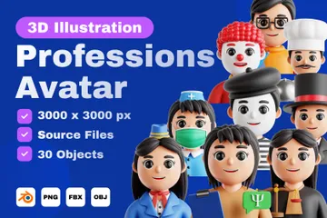 Les professions Pack 3D Icon