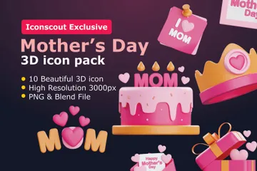母の日 3D Iconパック
