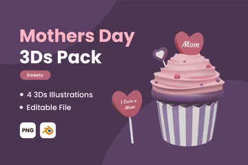 Free Mothers Day Sweets 3D Icon Pack