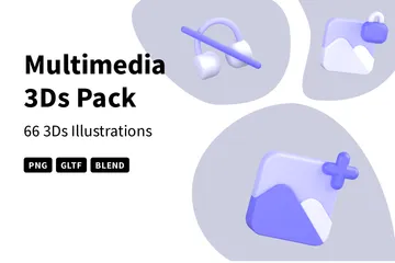 Multimedia 3D Icon Pack