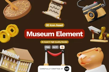 Musée Pack 3D Icon