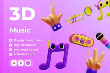 Music 3D Icon Pack