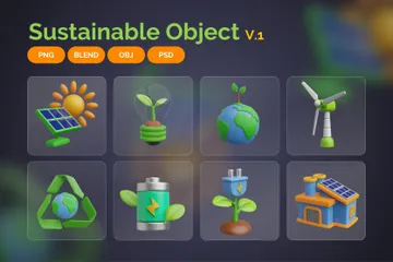 Nachhaltig - Objekte V1 3D Icon Pack