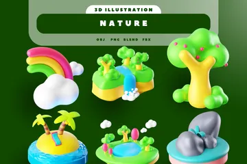 Natureza Pacote de Icon 3D