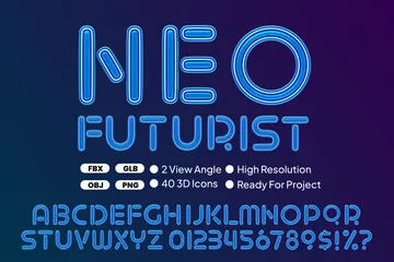 Néo-futuriste Pack 3D Icon