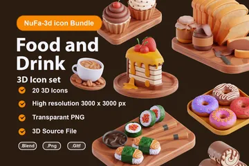 Nourriture et boisson Pack 3D Icon