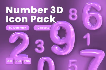 Number 3D Icon Pack