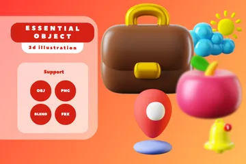 Objet essentiel Pack 3D Icon