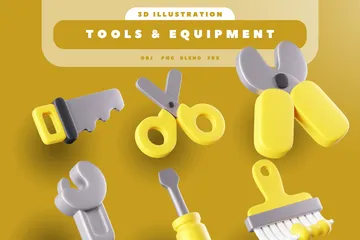 Outils et équipement Pack 3D Icon