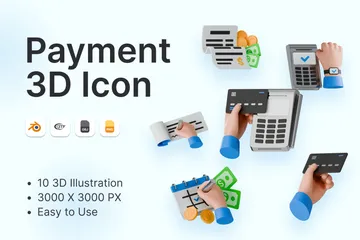 Pagamento Pacote de Icon 3D