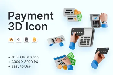 支払い 3D Iconパック