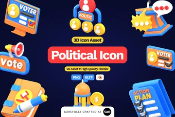 Política Pacote de Icon 3D