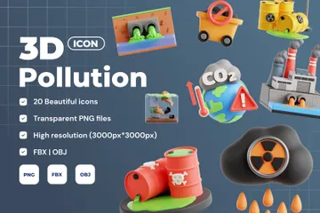 Pollution 3D Icon Pack