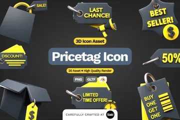 Price Tag 3D Icon Pack