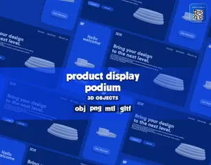 Product Display Podium 3D Icon Pack