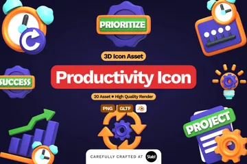 Productivité 3D Icon Pack