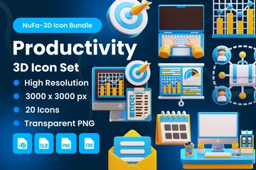 PRODUCTIVITY 3D Icon Pack