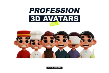 직업 아바타 3D Icon 팩