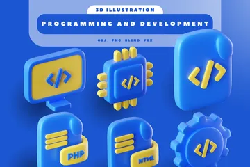 Programming And Development 3D Icon Pack