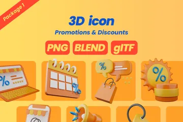 Promo & Discount 3D Icon Pack