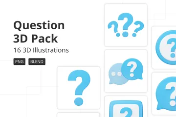 Question 3D Icon Pack