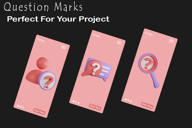 Premium Question Mark 3D Illustration pack from User Interface 3D ...