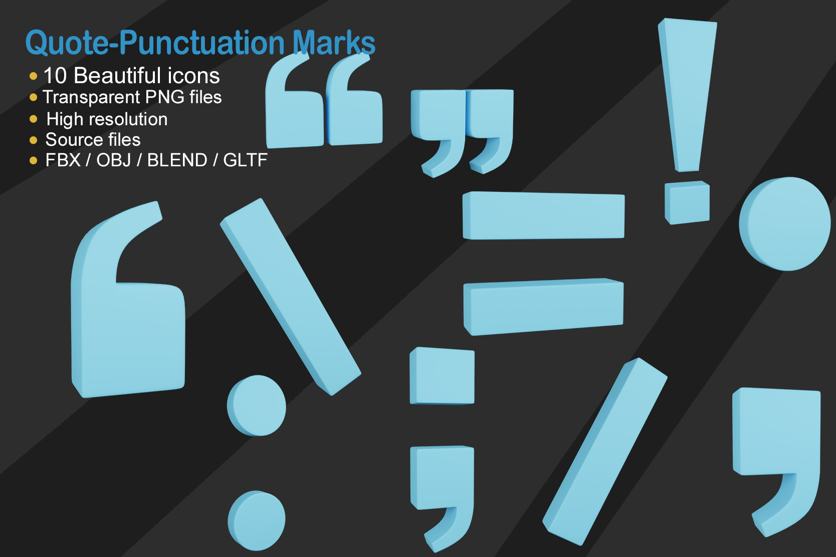 Pack custom mockup 4 - Quotation Punctuation Marks