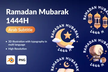 Ramadan 1444H 3D Icon Pack