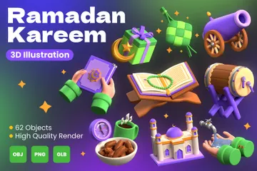 Ramadan Kareem 3D Icon Pack