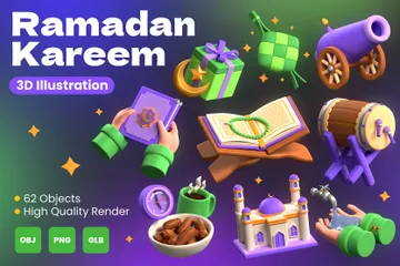 Ramadã Kareem Pacote de Icon 3D