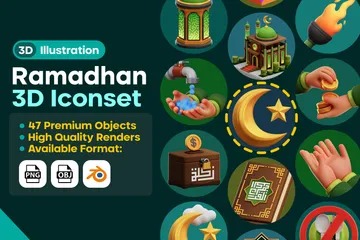 Ramadhan Kareem 3D Icon Pack