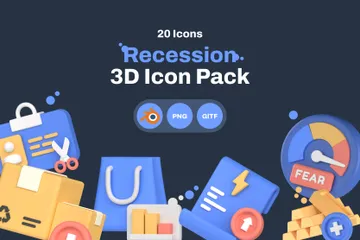 Recession 3D Icon Pack