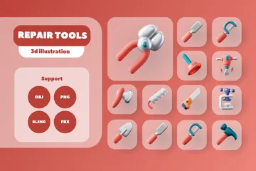 Repair Tools 3D Icon Pack