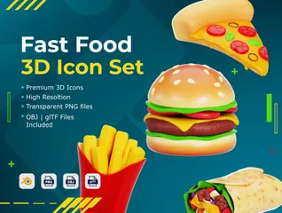 Fast food Pack 3D Icon