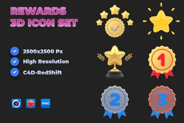 Rewards 3D Icon Pack
