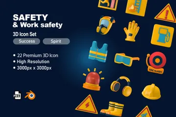 Safety Project 3D Icon Pack