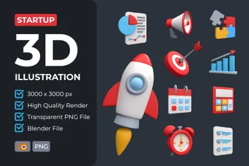 Startup 3D Icon Pack