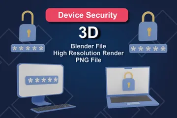 Sécurité des appareils Pack 3D Icon