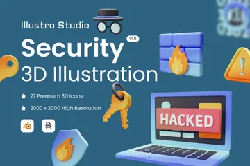 Seguridad Paquete de Icon 3D